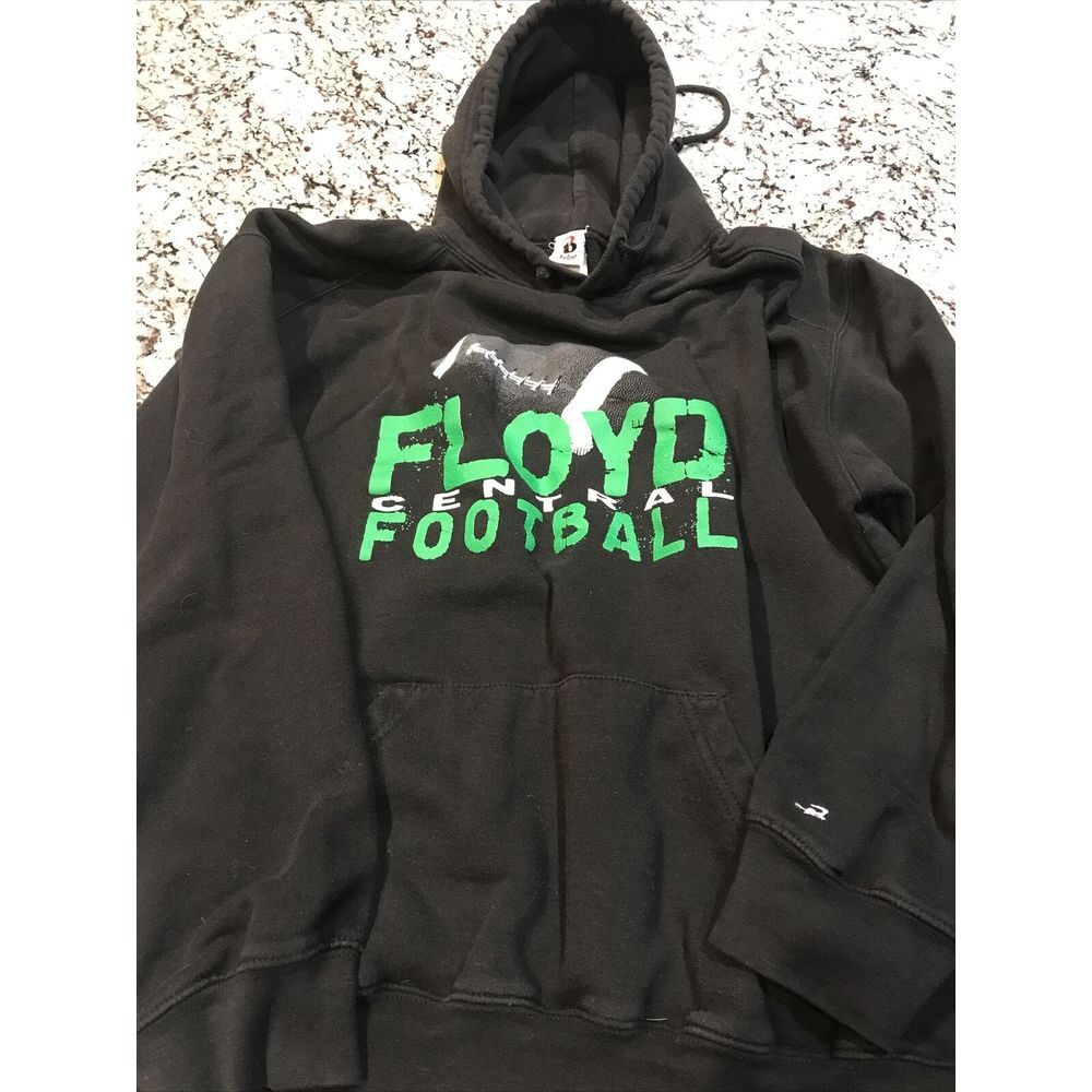vintage football hoodie badger tag  large Floyd Central Football‎